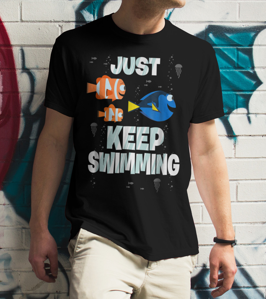 Disney Finding Dory Just Keep Swimming With Marlin And Nemo T-Shirt