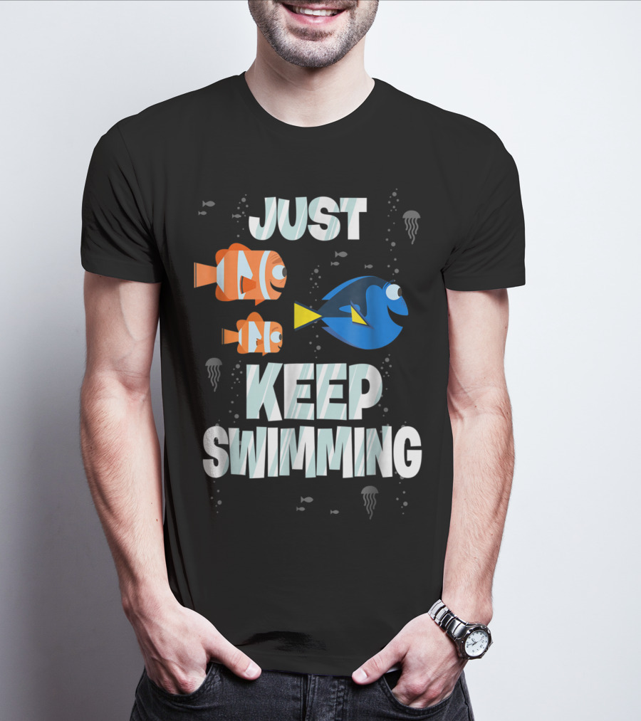 Disney Finding Dory Just Keep Swimming With Marlin And Nemo T-Shirt