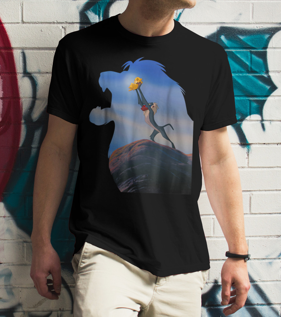 Disney Lion King Rafiki Lifting Baby Simba In Lion T-Shirt