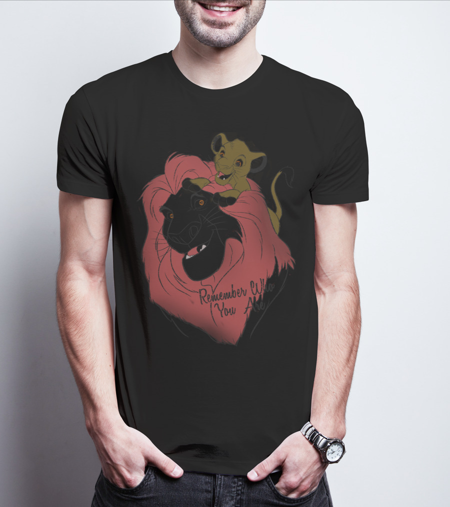 Disney Lion King Remember Who You Are Simba And Mufasa Watercolor T-Shirt