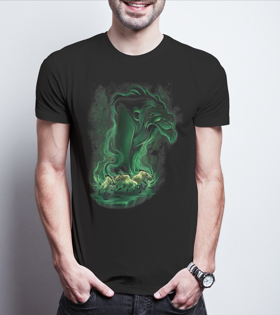 Disney Lion King Scar And Hyenas Green Smoke T-Shirt