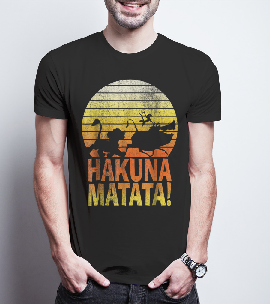 Disney Lion King Simba Pumbaa Timon Hakuna Matata Sunset T-Shirt