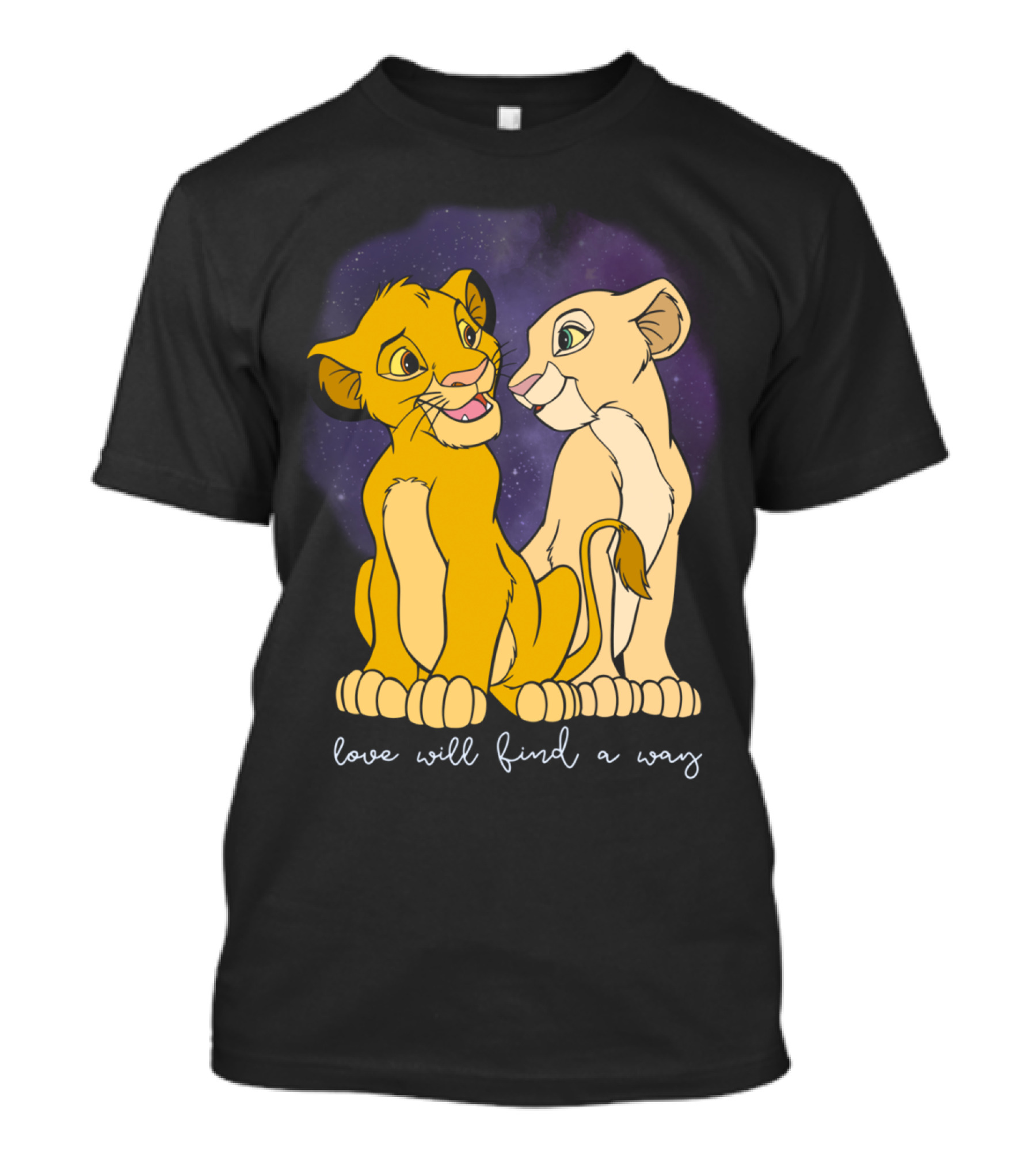 Simba Nala Love Will Find A Way Disney Lion King Valentines T-Shirt