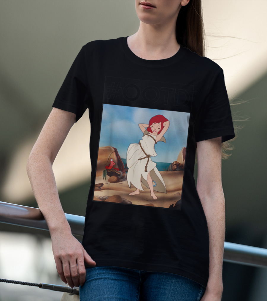 OOTD Disney Little Mermaid Ariel Beach Scene T-Shirt