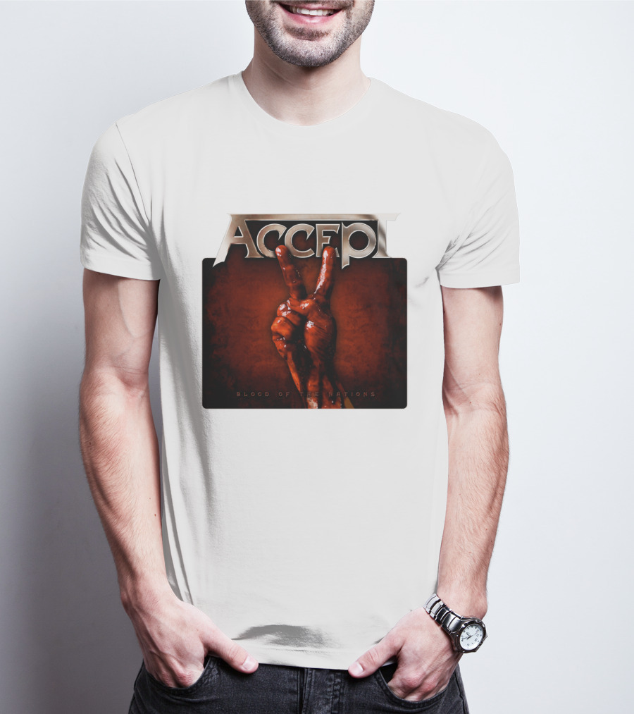 ACCEPT Blood Of The Nations Victory Hand Gesture T-Shirt