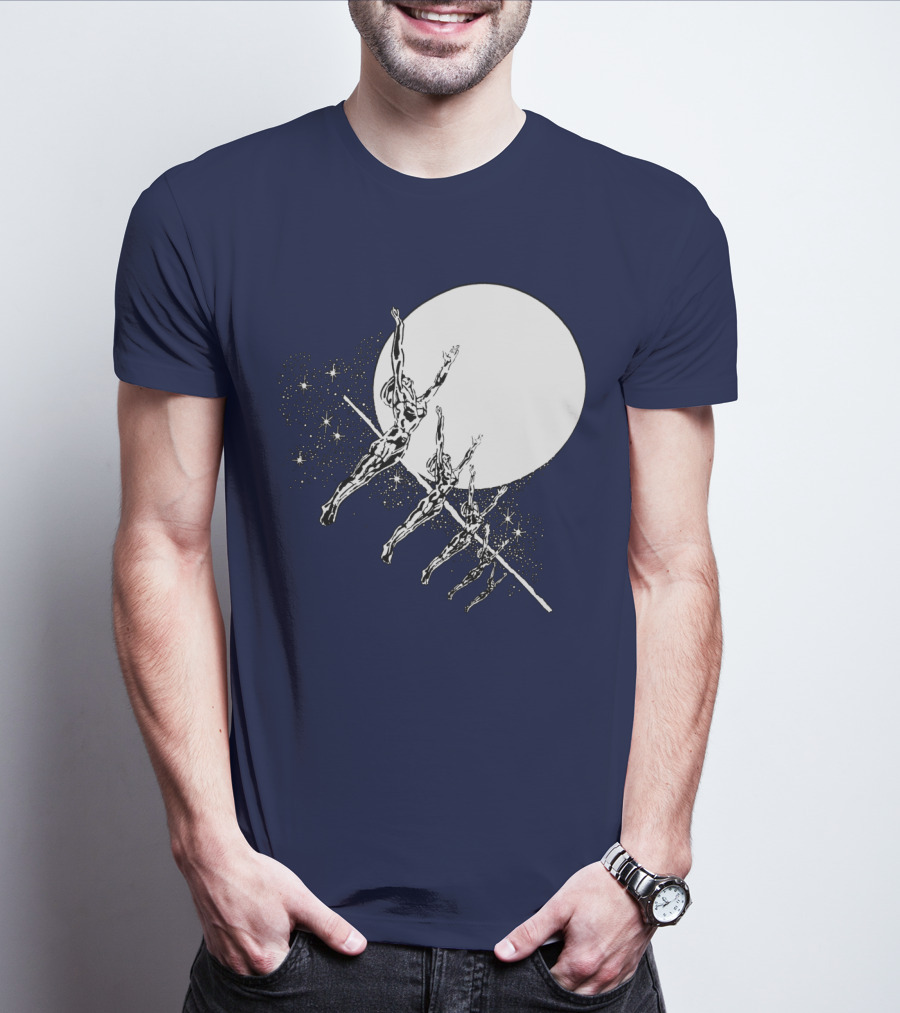 HAWKWIND BAND SPACE THEMED ASTRONAUTS MOON JUMPING T-Shirt