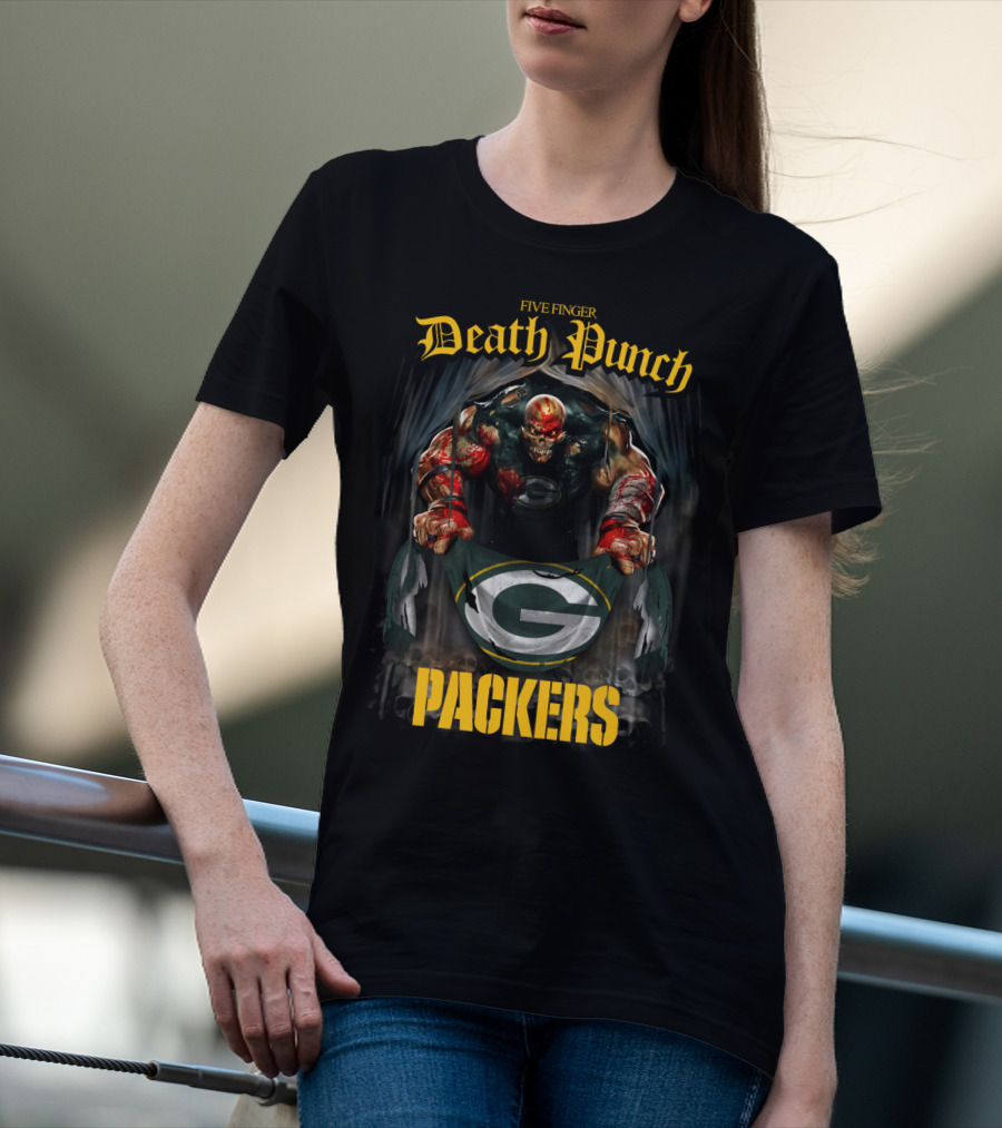 Five Finger Death Punch Packers Collaboration With Iconic Green Bay T-Shirt