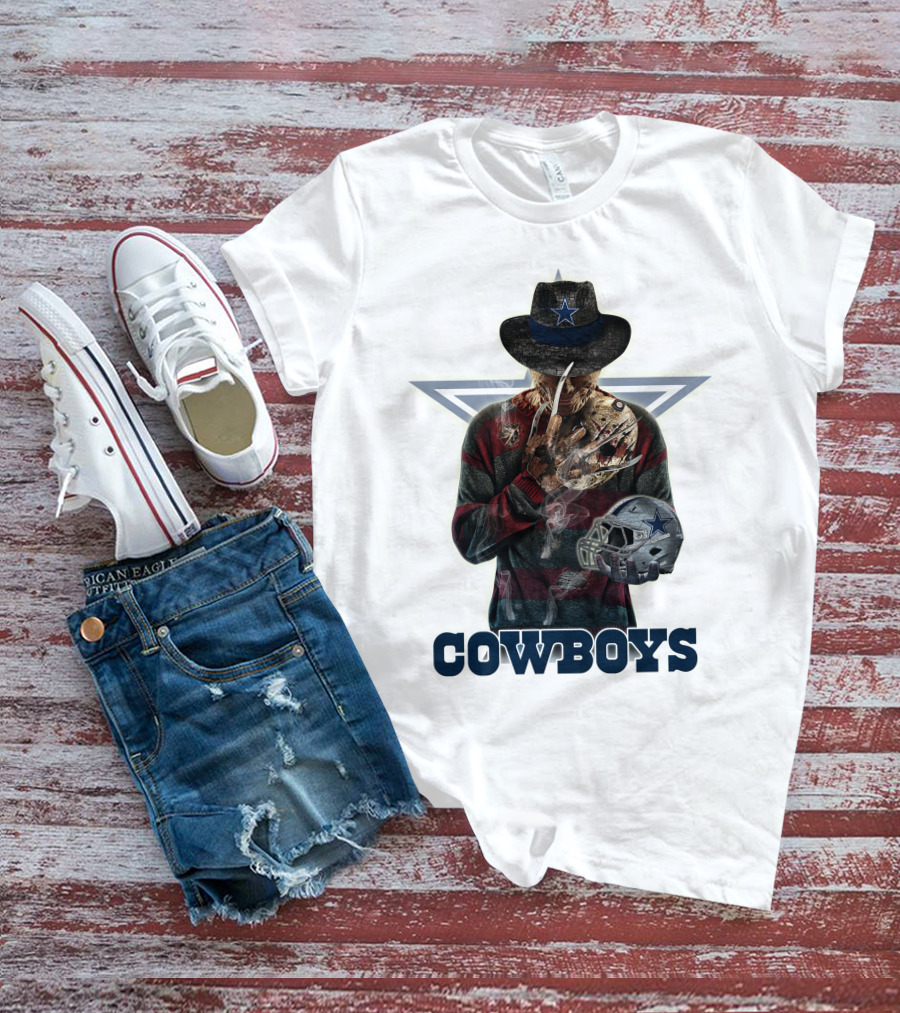 Jason Voorhees Dallas Cowboys Horror Crossover Cowboys Star T-Shirt
