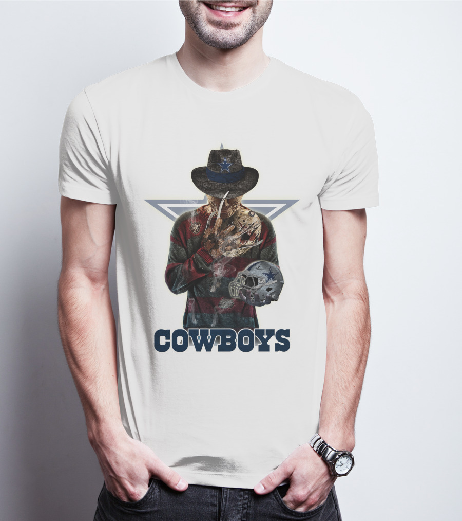 Jason Voorhees Dallas Cowboys Horror Crossover Cowboys Star T-Shirt