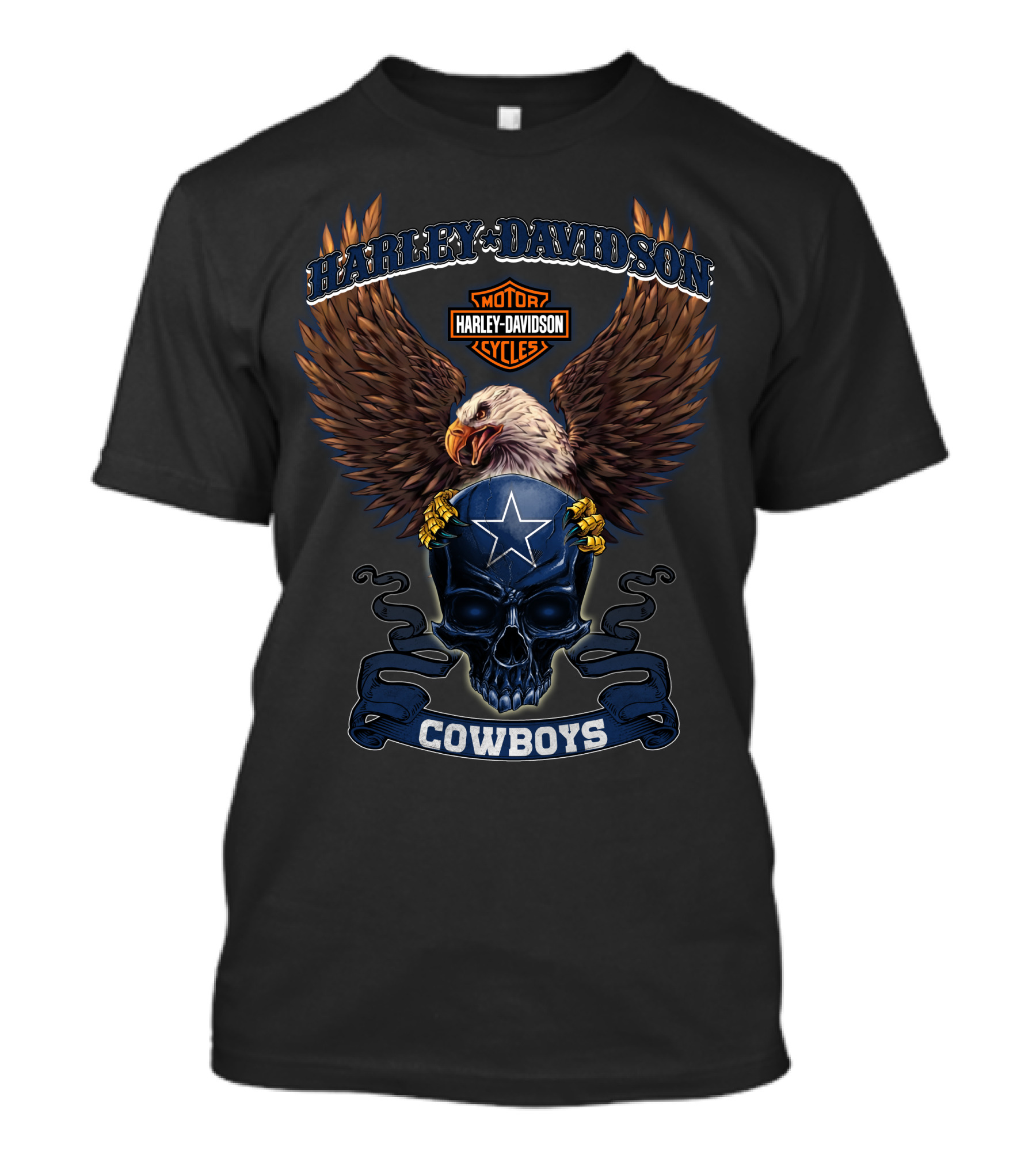 Harley Davidson Motor Cycles Cowboys Hd03Nfl Dallas Cowboys T-Shirt