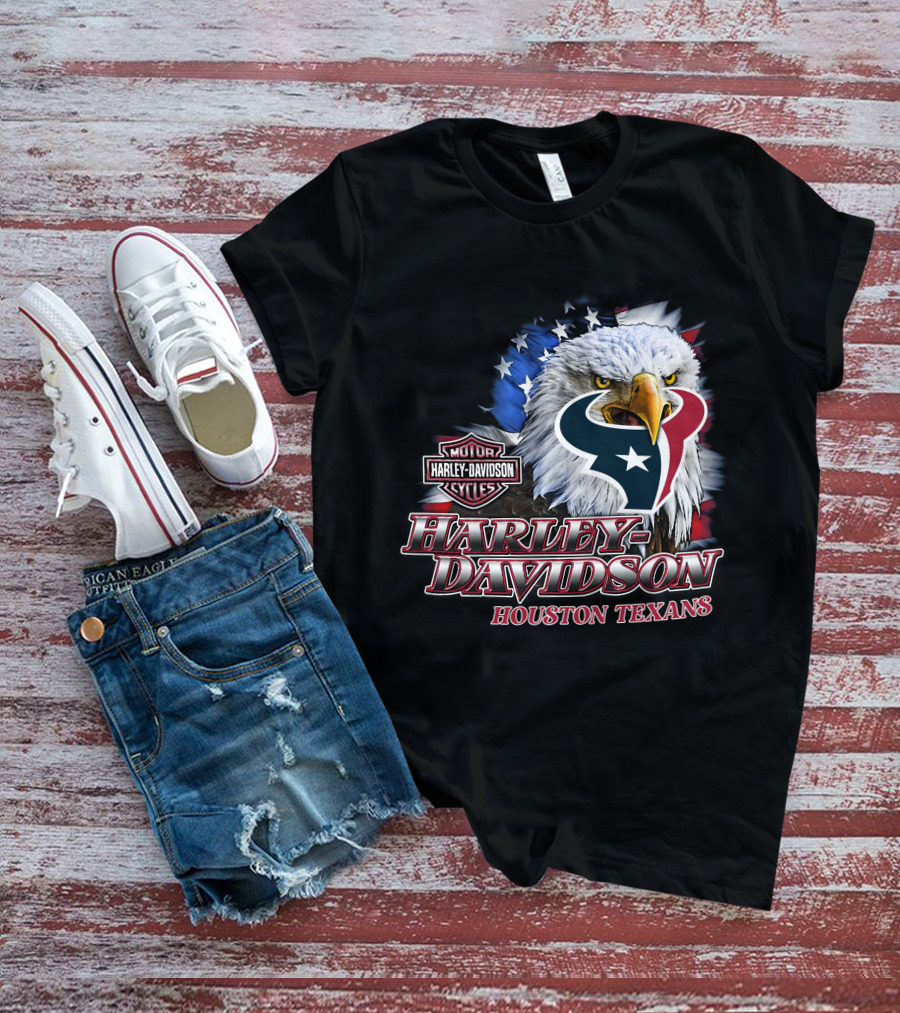 Houston Texans Harley Davidson Nfl Eagles T-Shirt