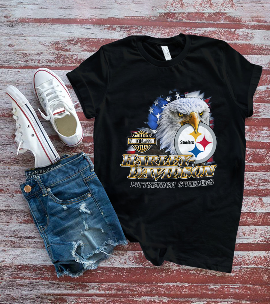 Harley Davidson Pittsburgh Steelers Nfl Eagles T-Shirt