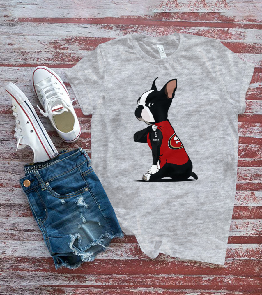 San Francisco 49ers Bulldog I Love 49ers T-Shirt