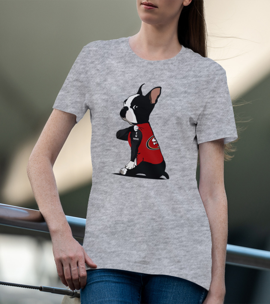 San Francisco 49ers Bulldog I Love 49ers T-Shirt