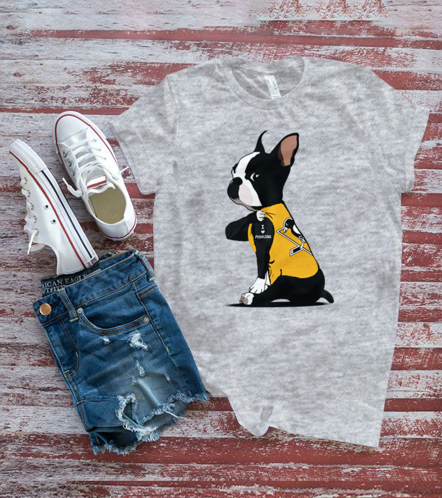 Pittsburgh Penguins Bulldog Hockey Fan Love T-Shirt