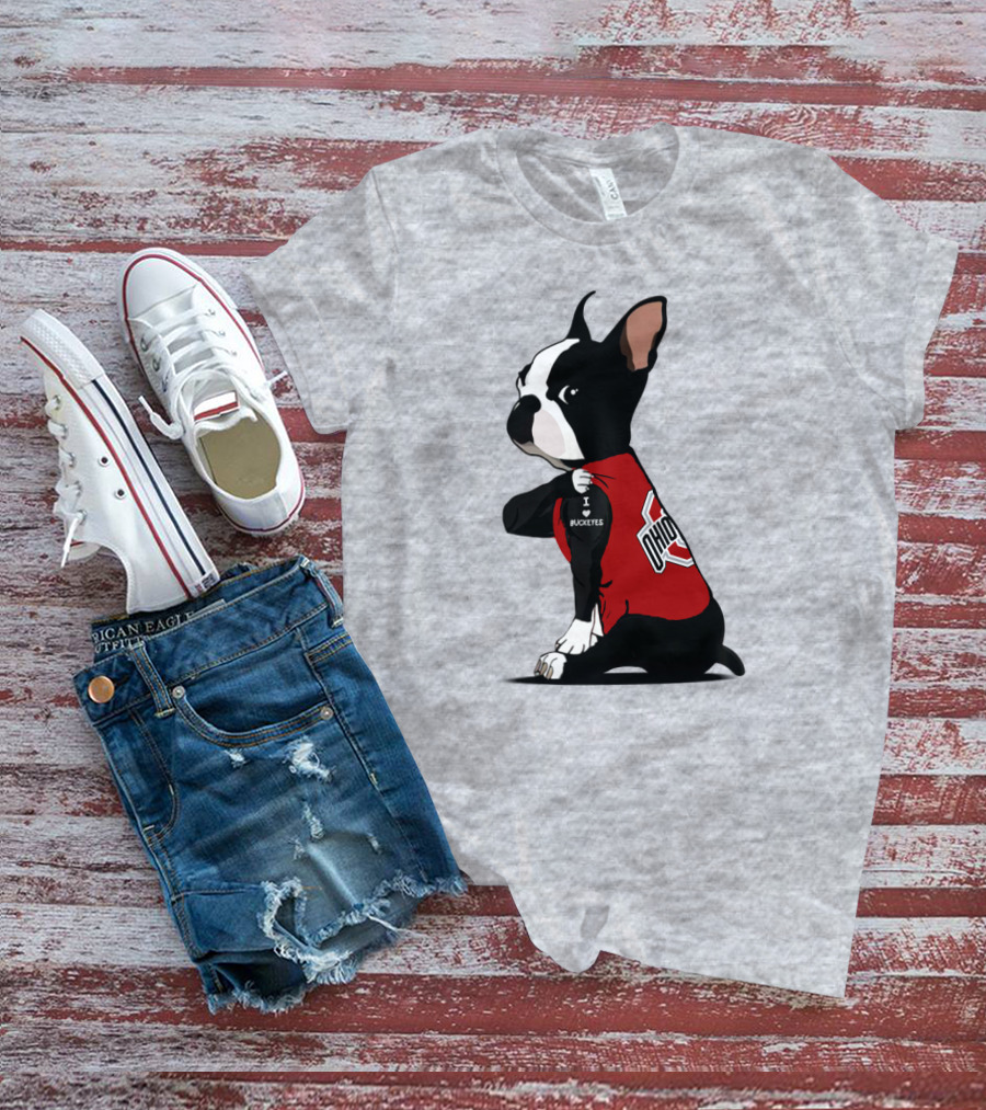 Ohio State Buckeyes Bulldog I Love Buckeyes T-Shirt