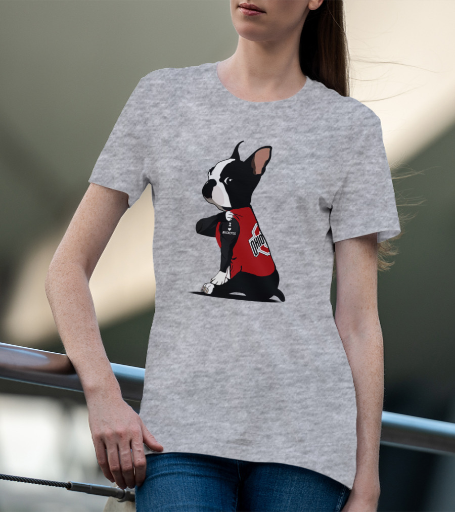 Ohio State Buckeyes Bulldog I Love Buckeyes T-Shirt
