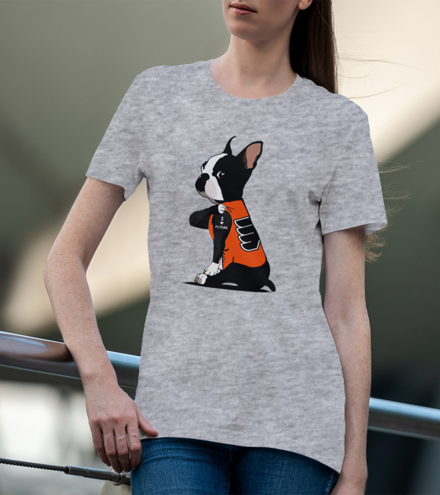 Philadelphia Flyers Bulldog I Love Flyers T-Shirt