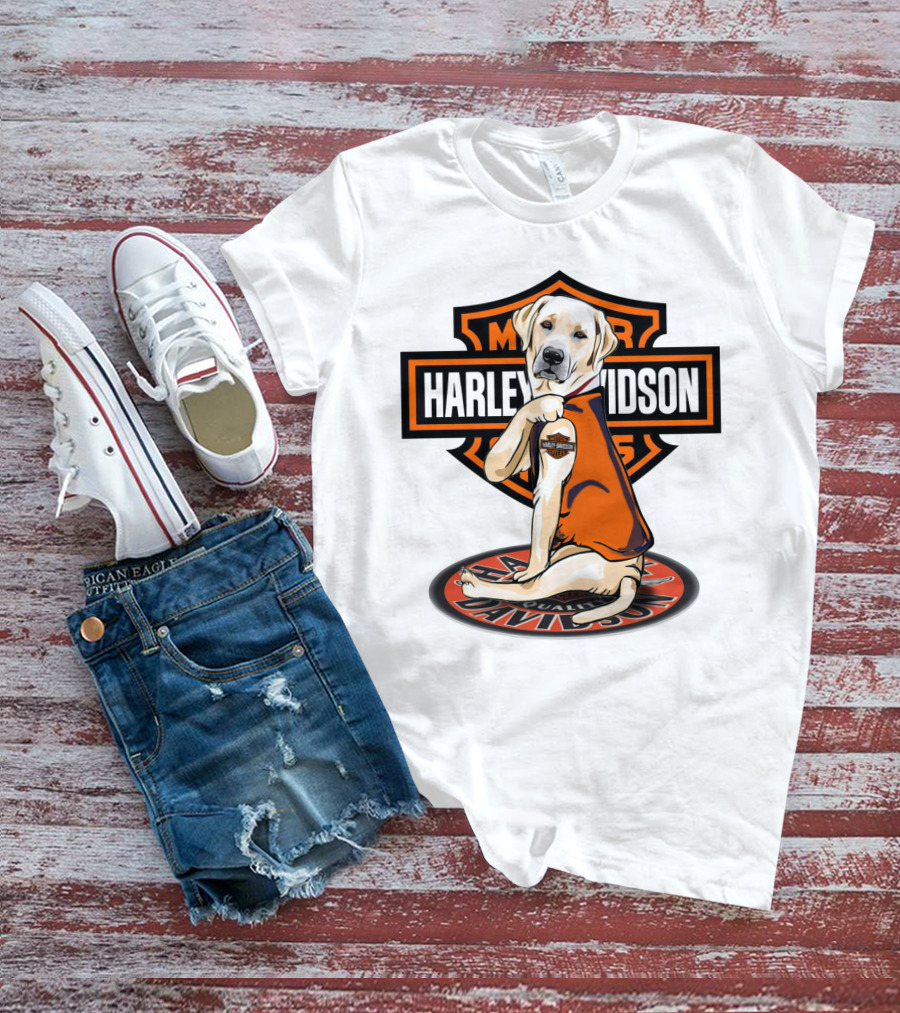 Harley Davidson Labrador Retriever Motorcycles T-Shirt