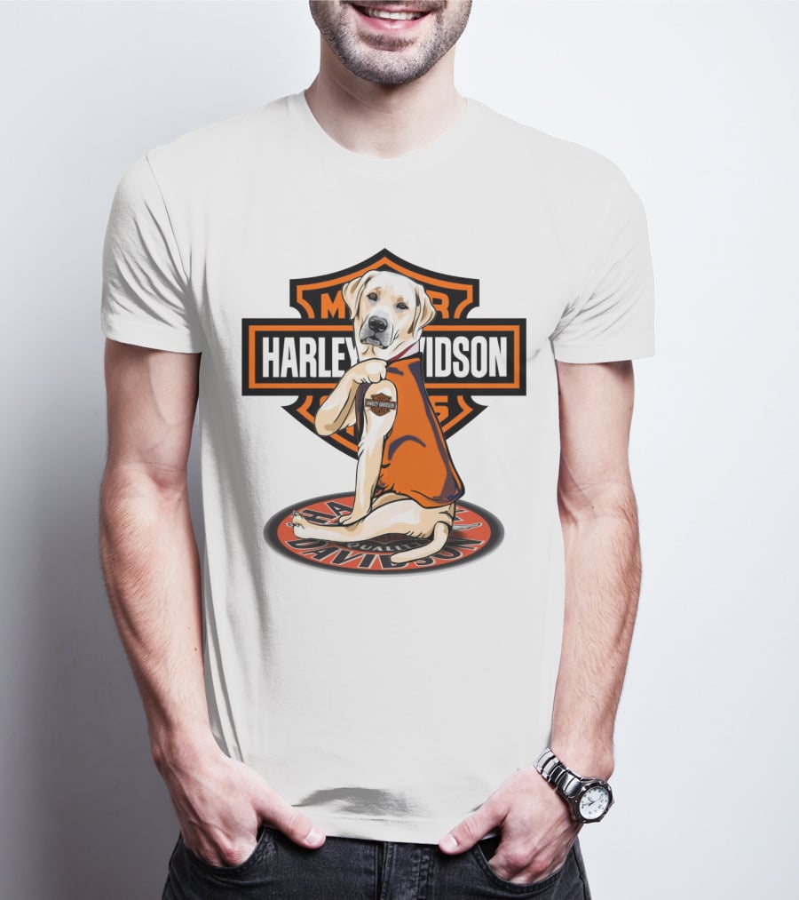 Harley Davidson Labrador Retriever Motorcycles T-Shirt