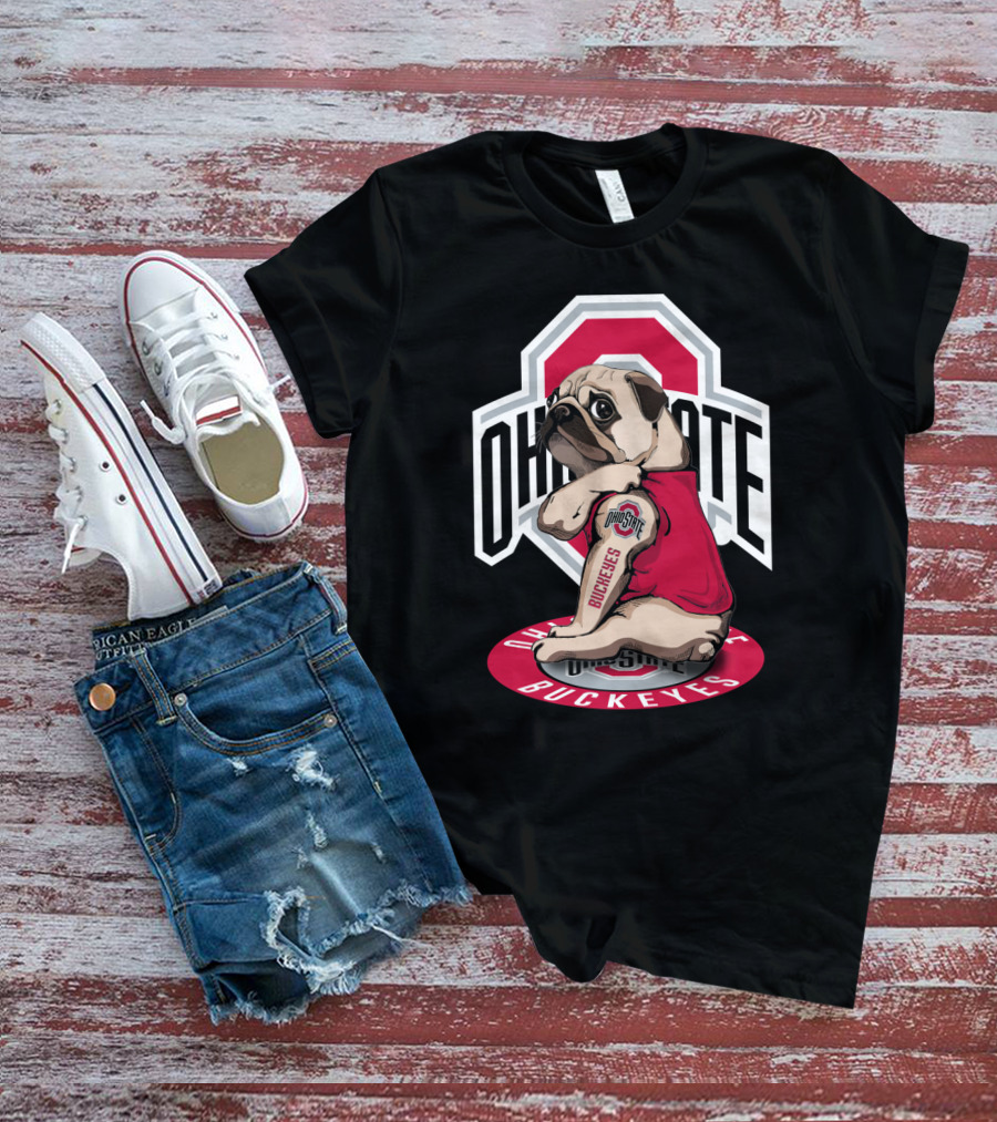 Ohio State Buckeyes Pug T-Shirt