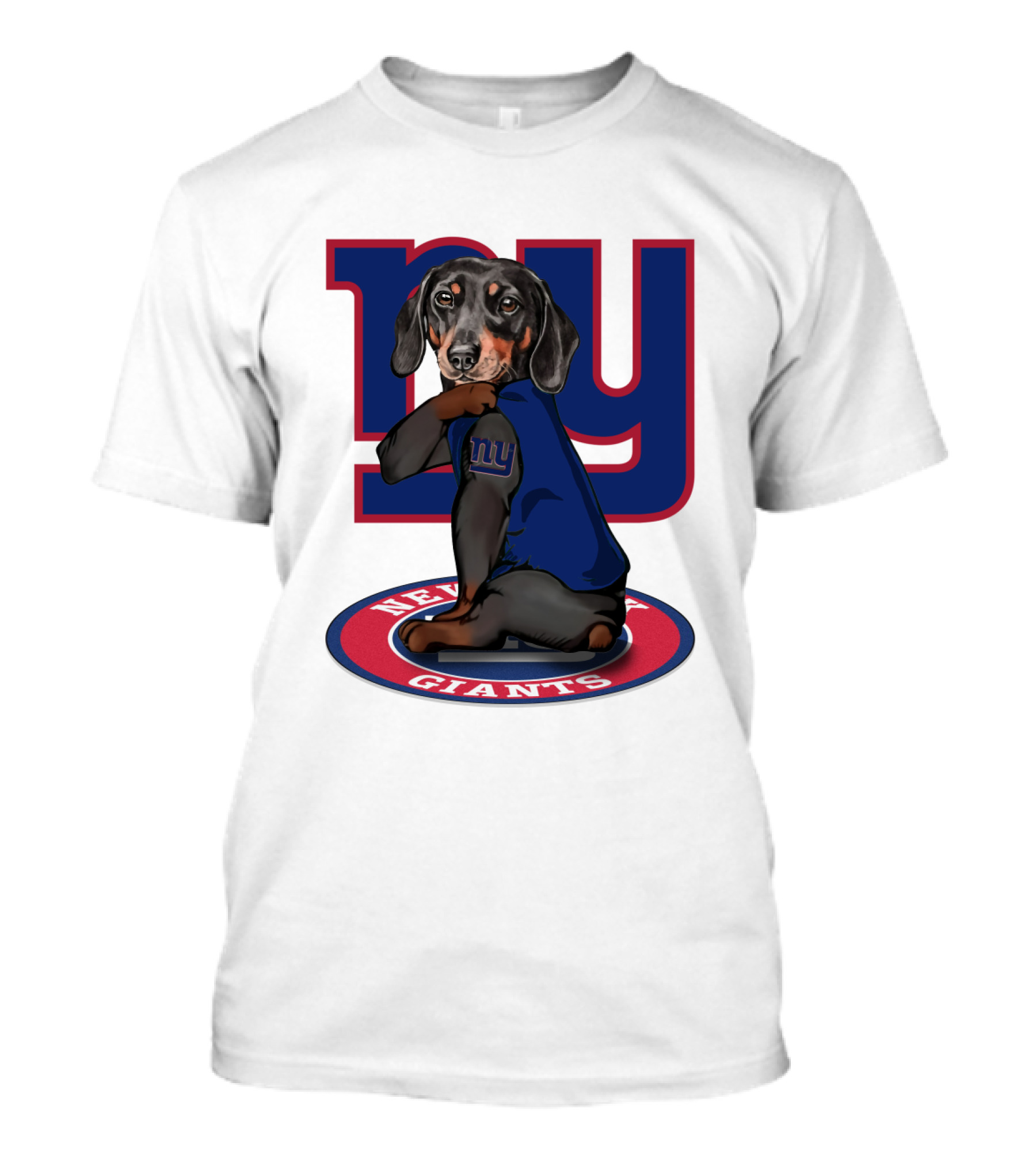 New York Giants Dachshunds NFL Team T-Shirt