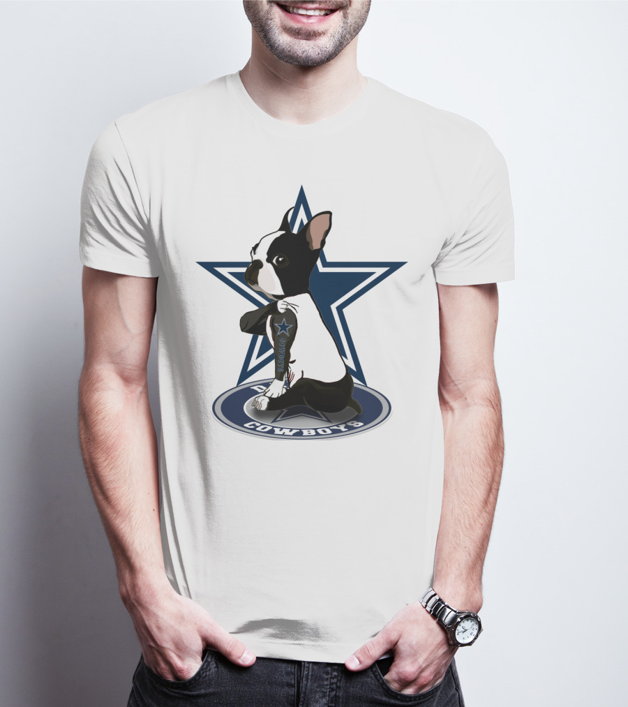 Boston Terrier Cowboys Star T-Shirt