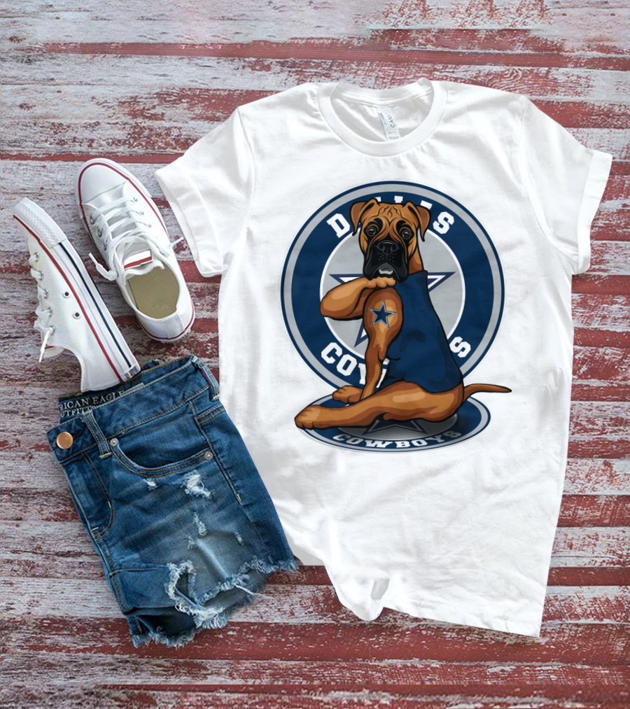 Dallas Cowboys Boxer Dog Star T-Shirt