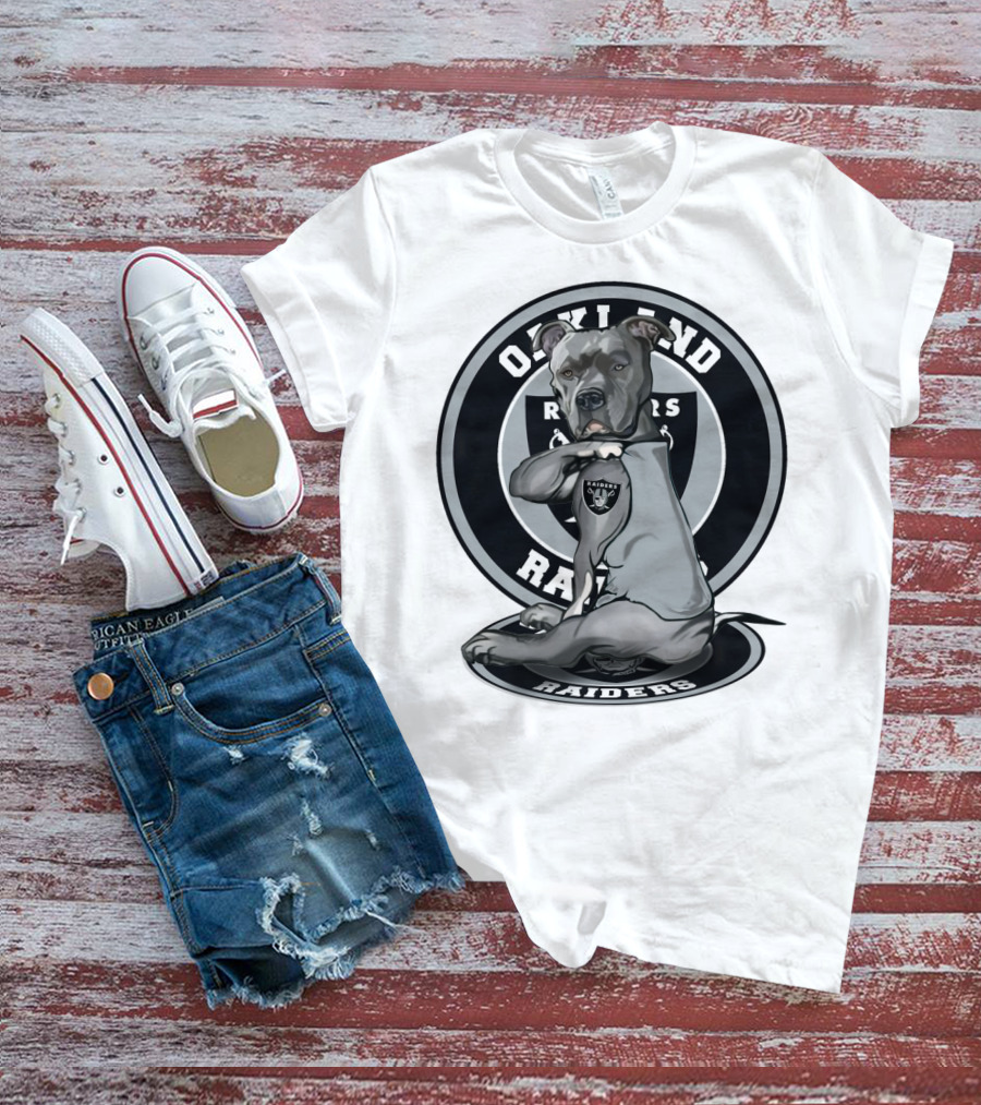 Oakland Raiders Pitbull Fan T-Shirt