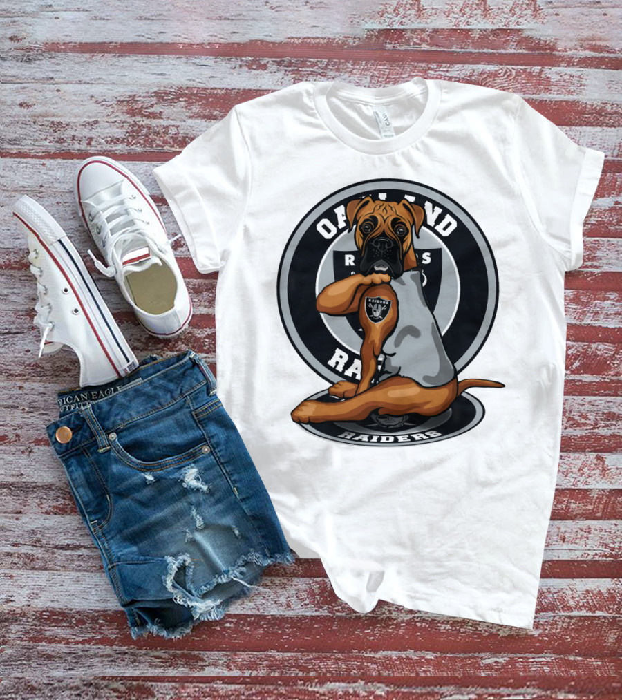 Oakland Raiders Boxer Dog T-Shirt