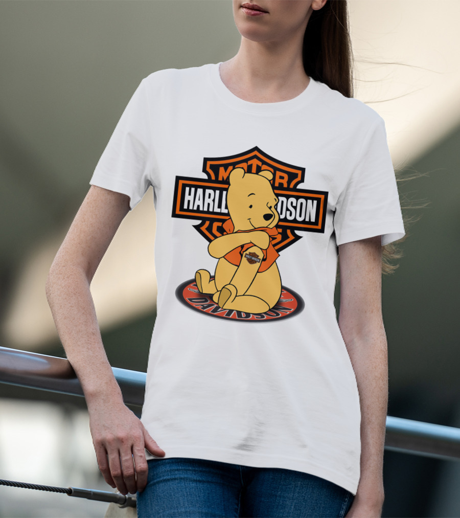 Harley Davidson Pooh Bear Iconic Motor Style T-Shirt
