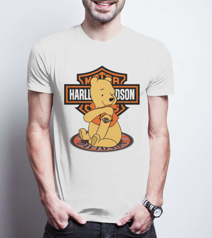 Harley Davidson Pooh Bear Iconic Motor Style T-Shirt