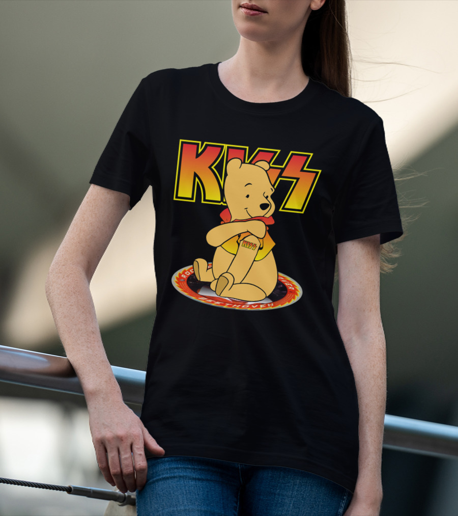 Kiss Pooh Rock And Roll Over T-Shirt