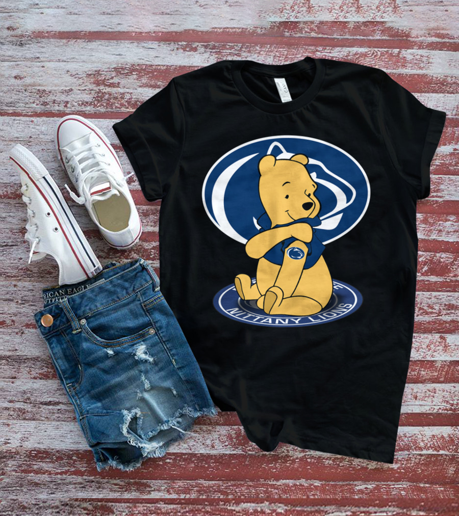 Pooh Bear Penn State Nittany Lions Fan Emblem T-Shirt