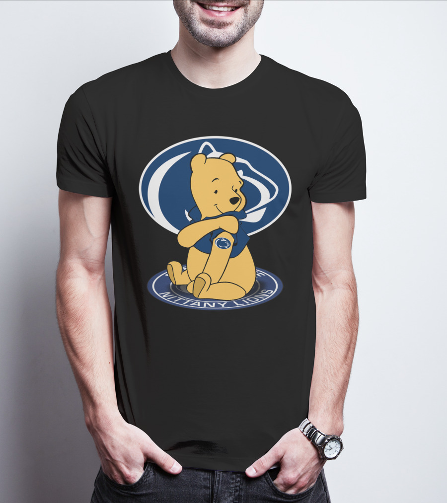Pooh Bear Penn State Nittany Lions Fan Emblem T-Shirt