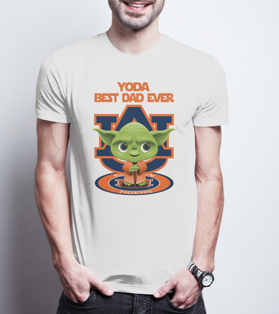 Yoda Best Dad Ever Auburn Tigers T-Shirt