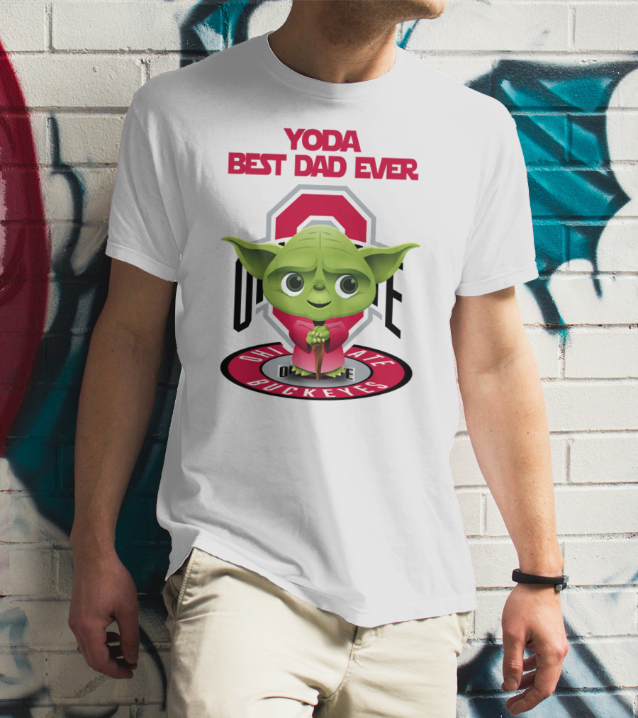 Yoda Best Dad Ever Ohio State Buckeyes T-Shirt