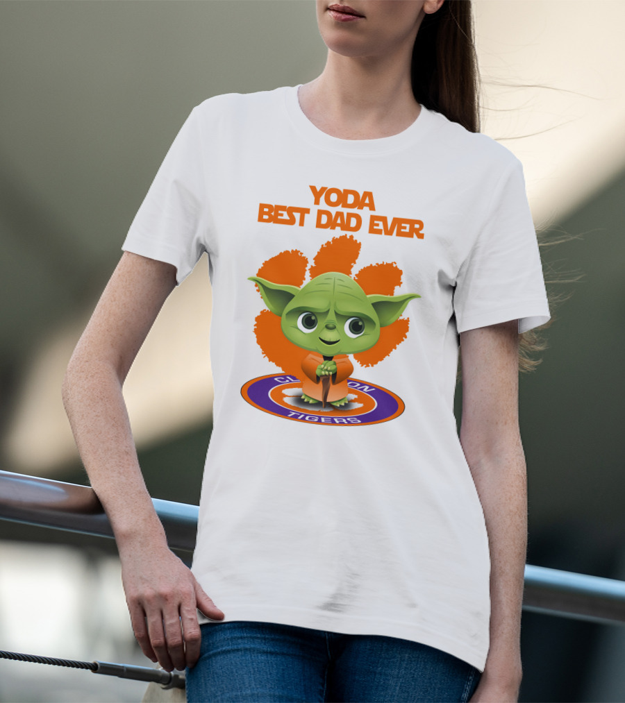 Yoda Best Dad Ever Clemson Tigers T-Shirt