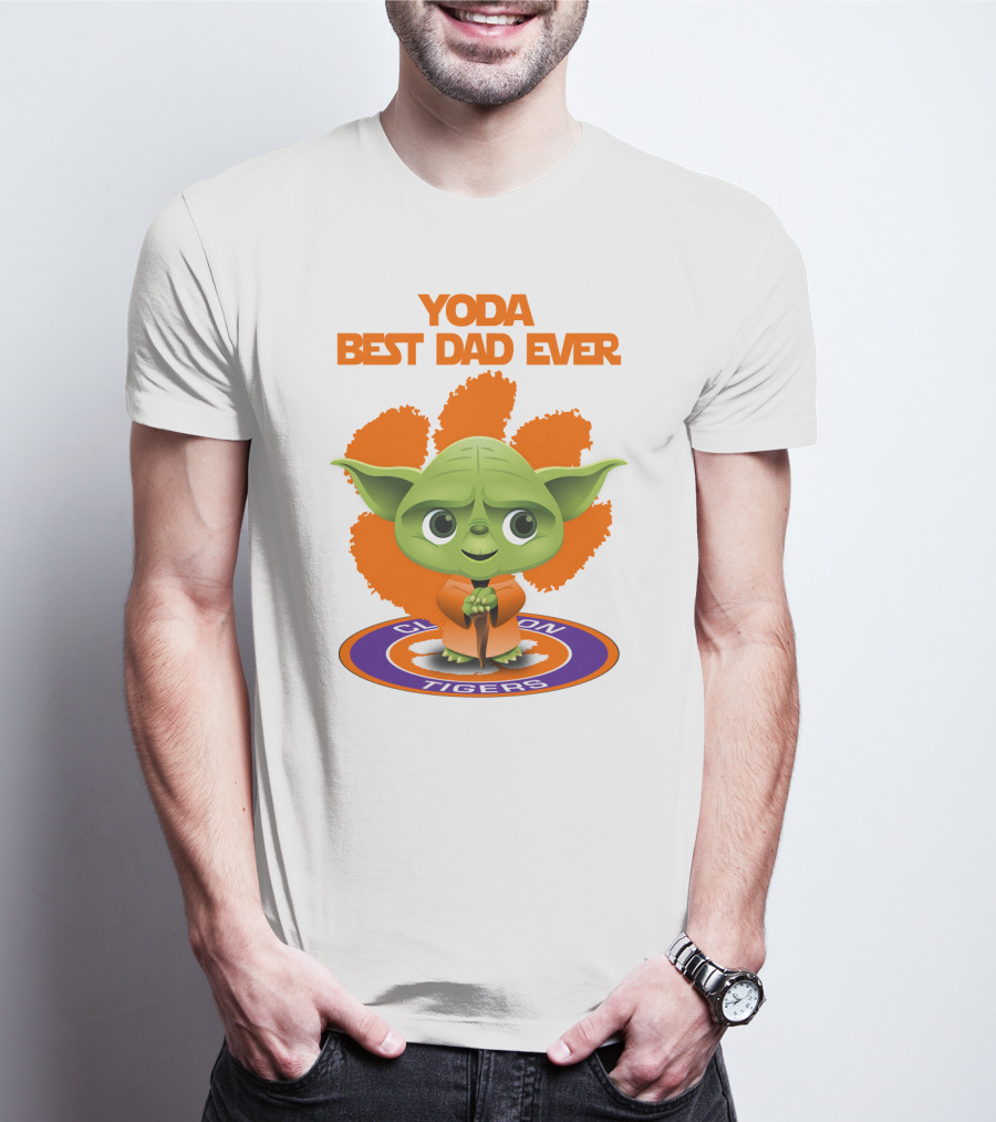 Yoda Best Dad Ever Clemson Tigers T-Shirt