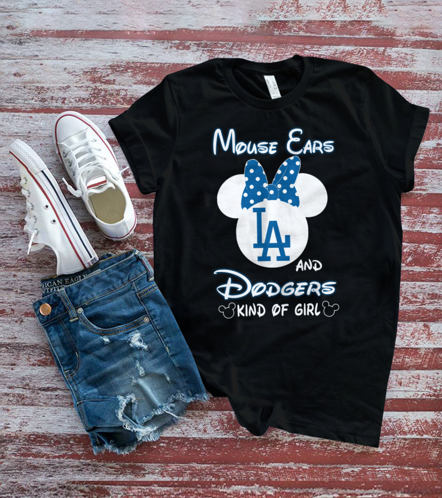 Mouse Ears And Dodgers Kind Of Girl T-Shirt