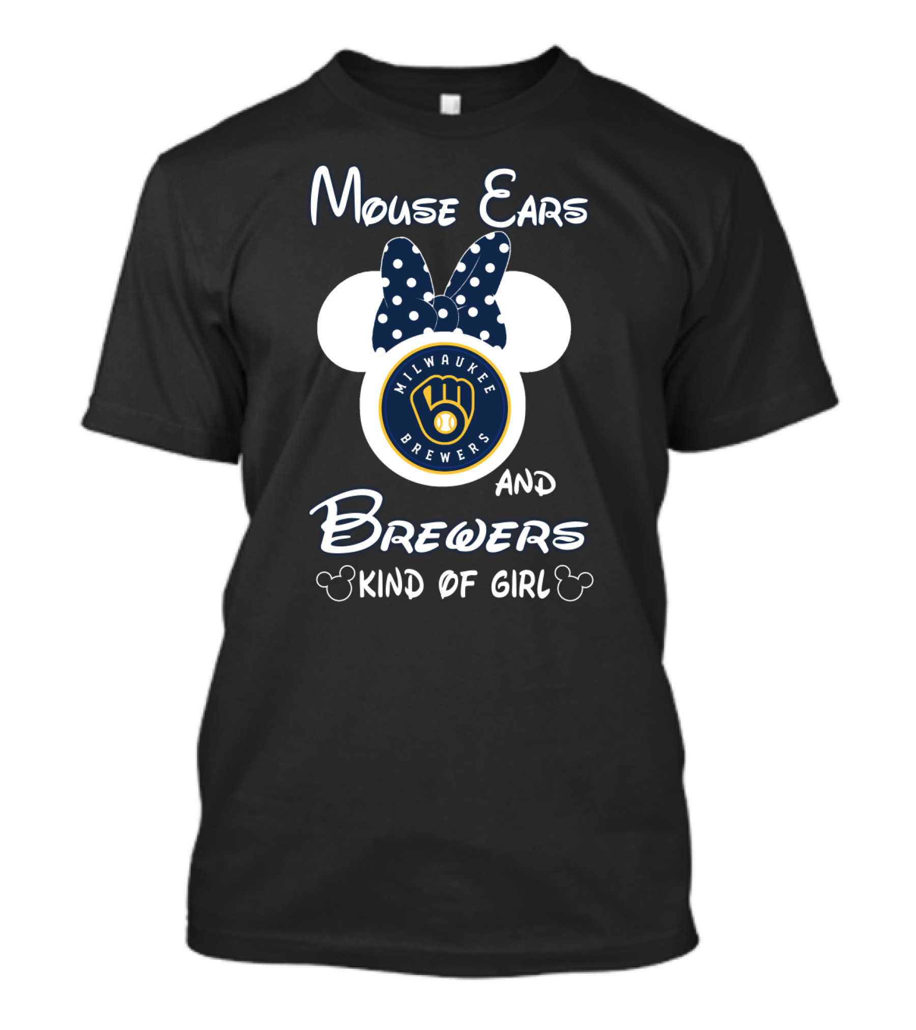 Mouse Ears Milwaukee Brewers Kind Of Girl T-Shirt