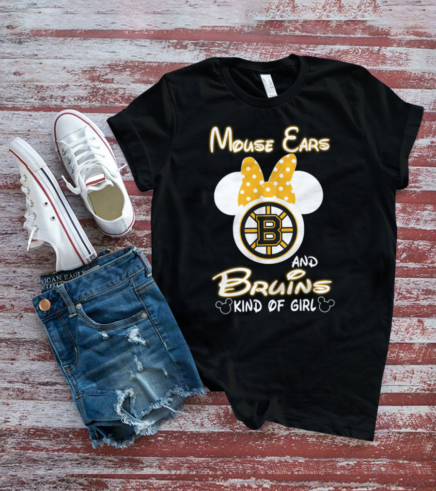 Mouse Ears And Bruins Kind Of Girl T-Shirt