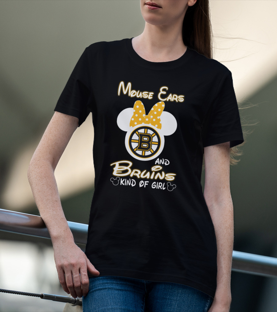 Mouse Ears And Bruins Kind Of Girl T-Shirt