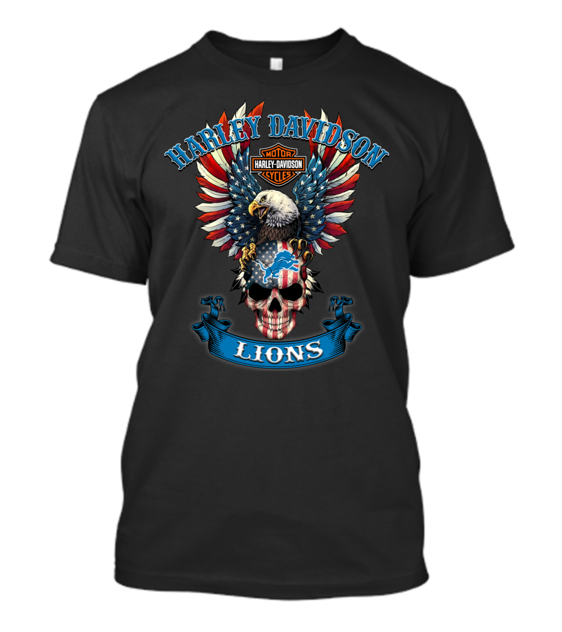 Harley Davidson Motor Cycles Lions T-Shirt