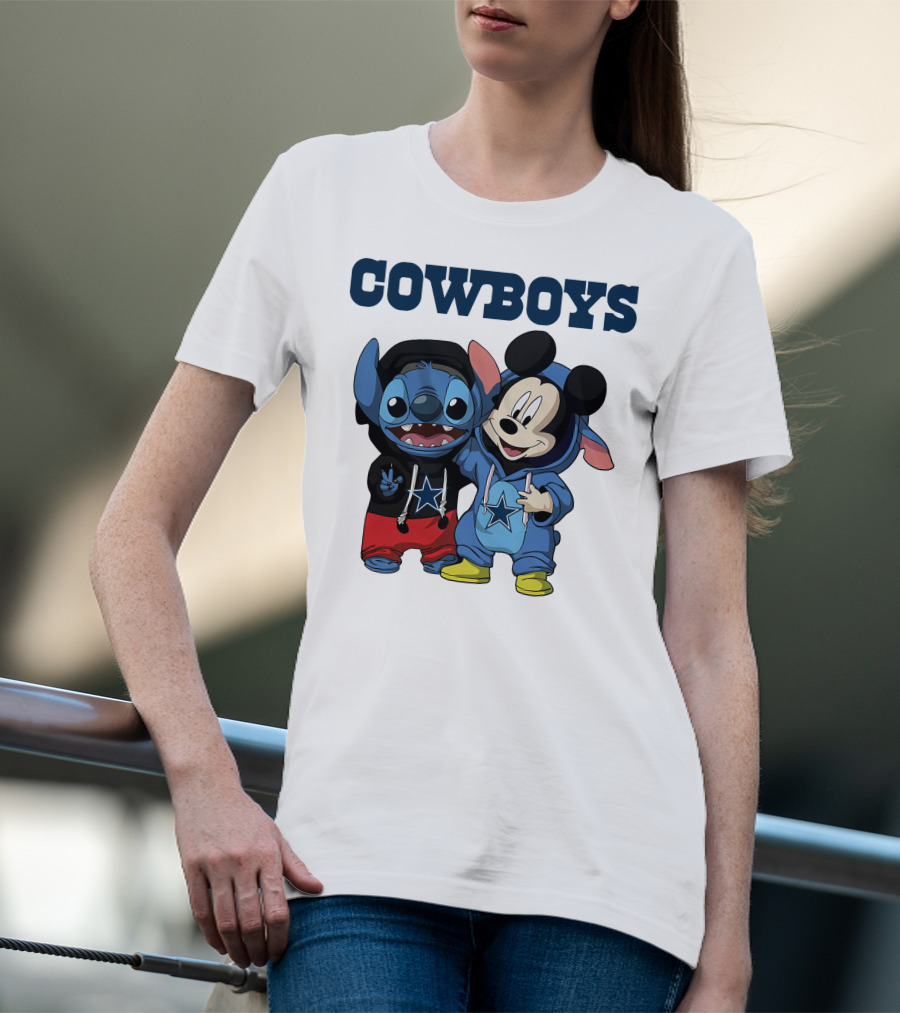 Cowboys Disney Stitch Mickey T-Shirt