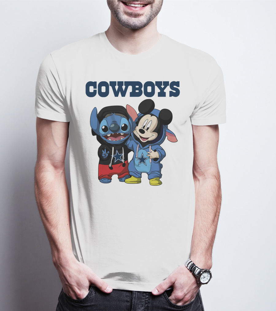 Cowboys Disney Stitch Mickey T-Shirt