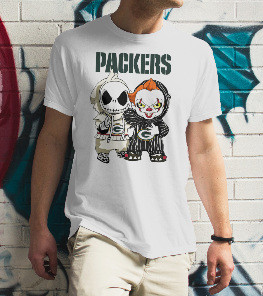 Packers Jack Skellington And Pennywise Crossover T-Shirt