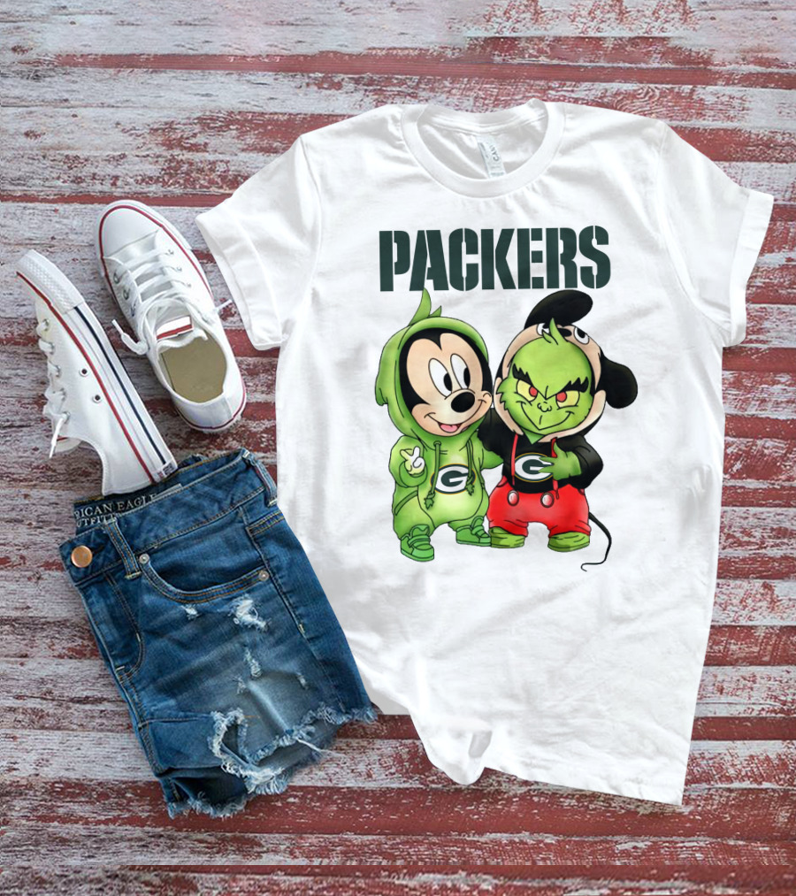 Packers Mickey And Grinch T-Shirt