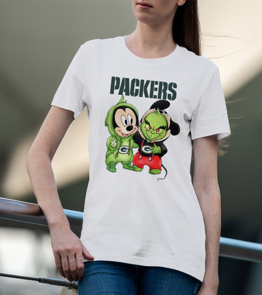 Packers Mickey And Grinch T-Shirt