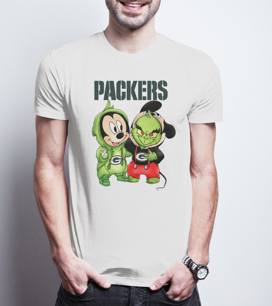 Packers Mickey And Grinch T-Shirt